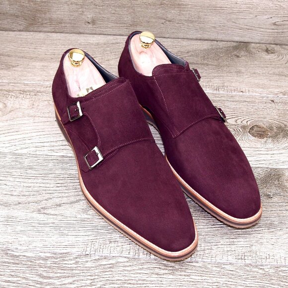 * NIB * $495 Nordstrom ZELLI Italia 12 M Bordo Goatskin Suede * add $15 Trees main image 14